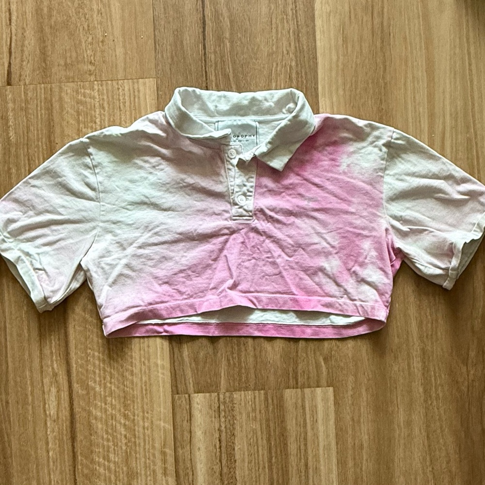 Super cute philosophy di Lorenzo crop polo tie dye top